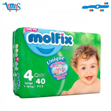 پوشک مولفیکس سایز 4 بزرگ 34 عددی