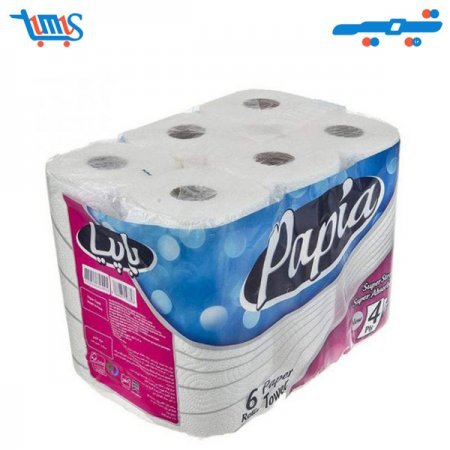 دستمال کاغذی حوله ای پاپیا 6 قلو